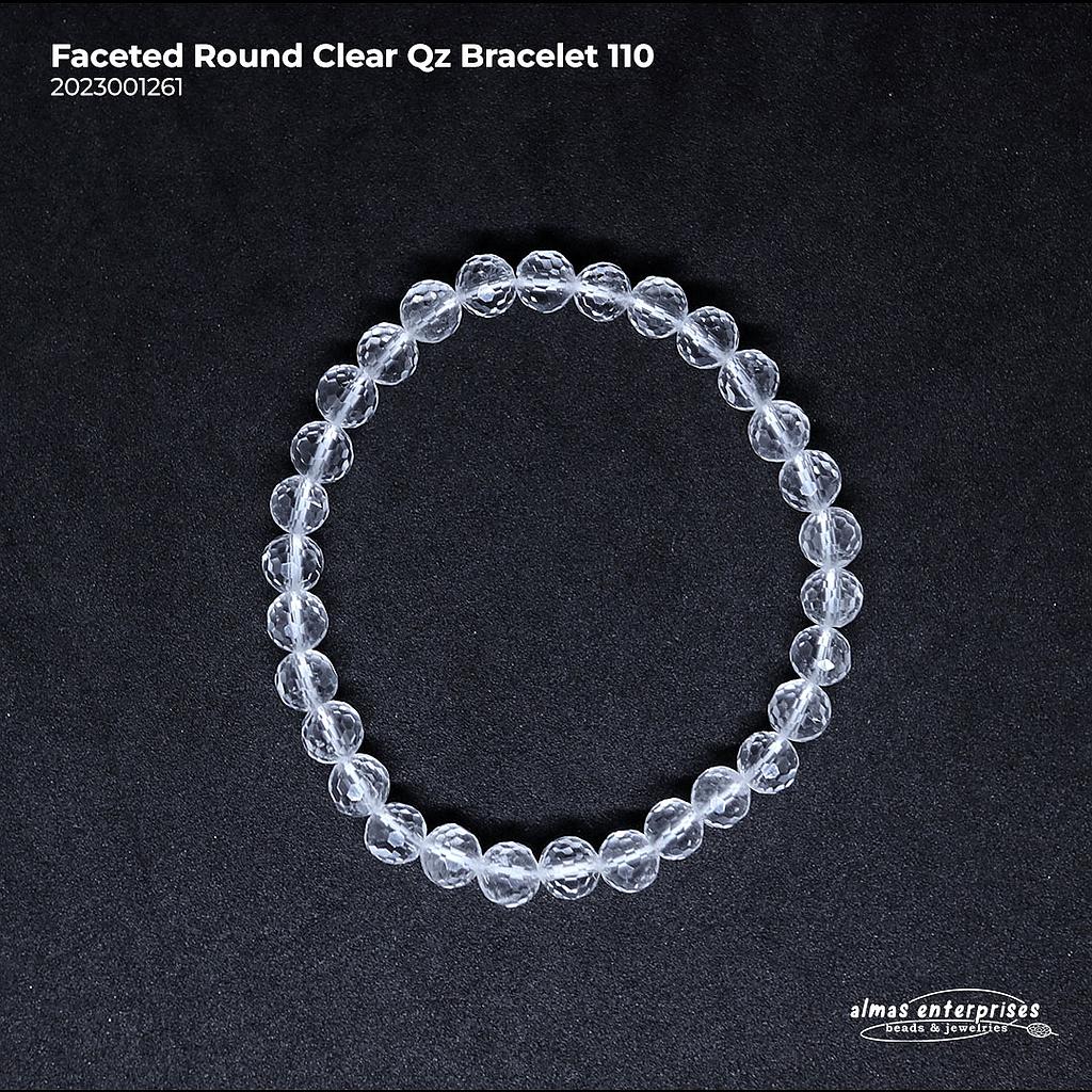 Fac.Round Clear Qz Bracelet