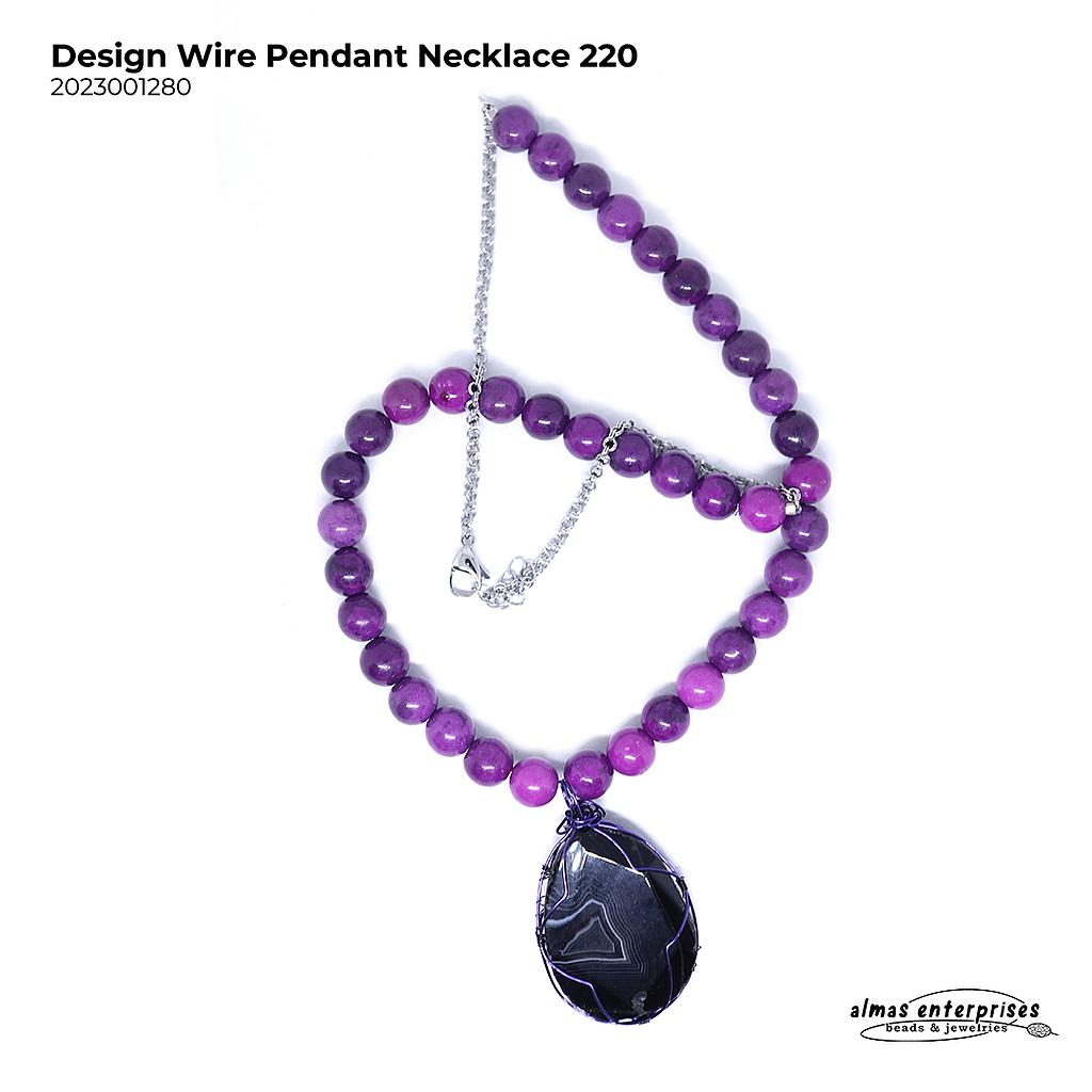 Design Wire Pendant Necklace 220