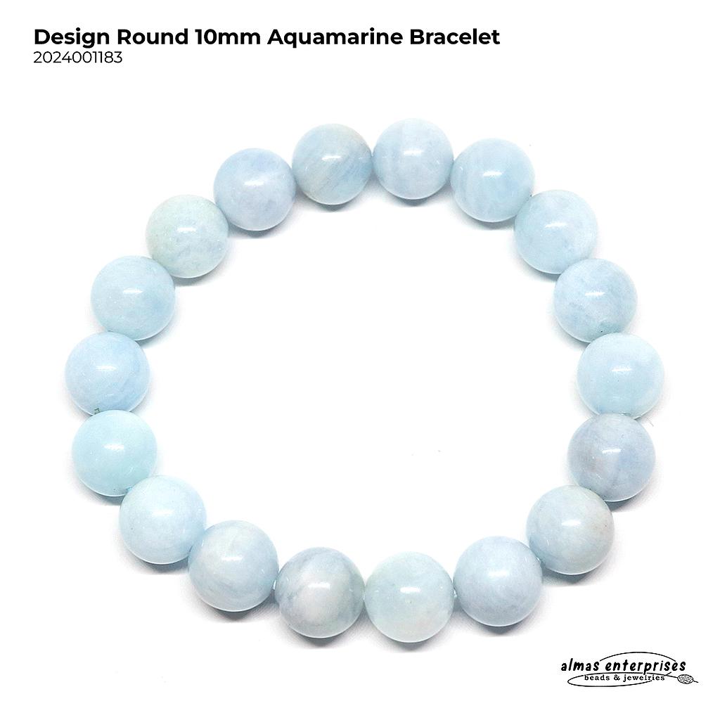Design Round Aquamarine Bracelet