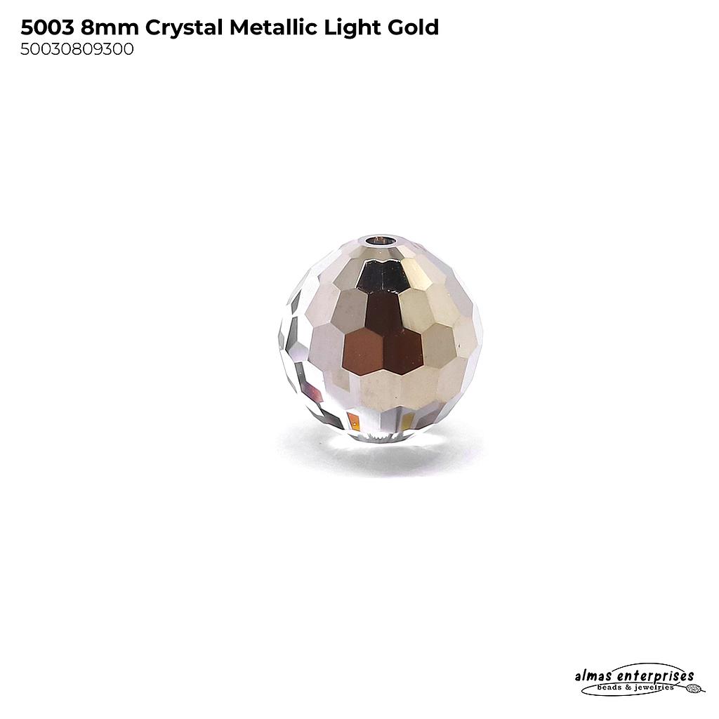 5003 8mm CRY MET.LIGHT GOLD
