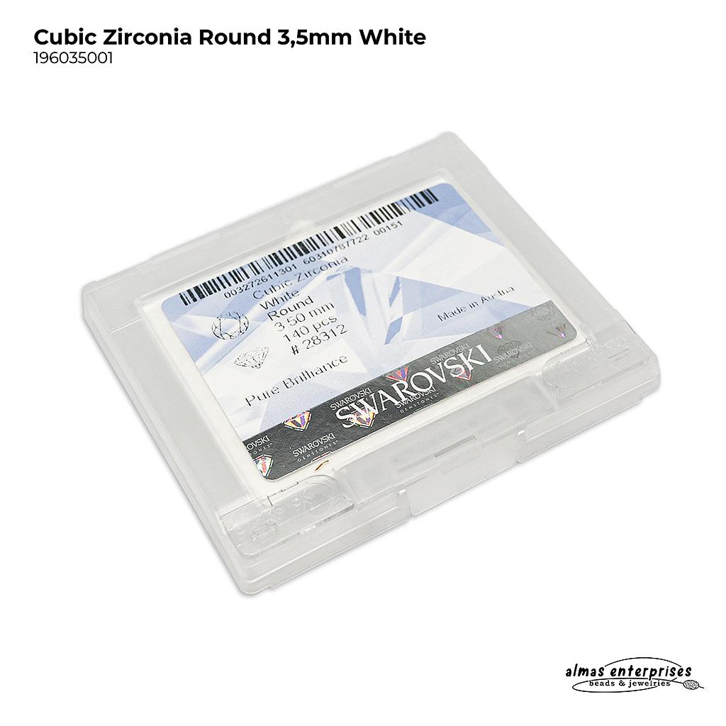 Cubic Zirconia Round 3,5mm White