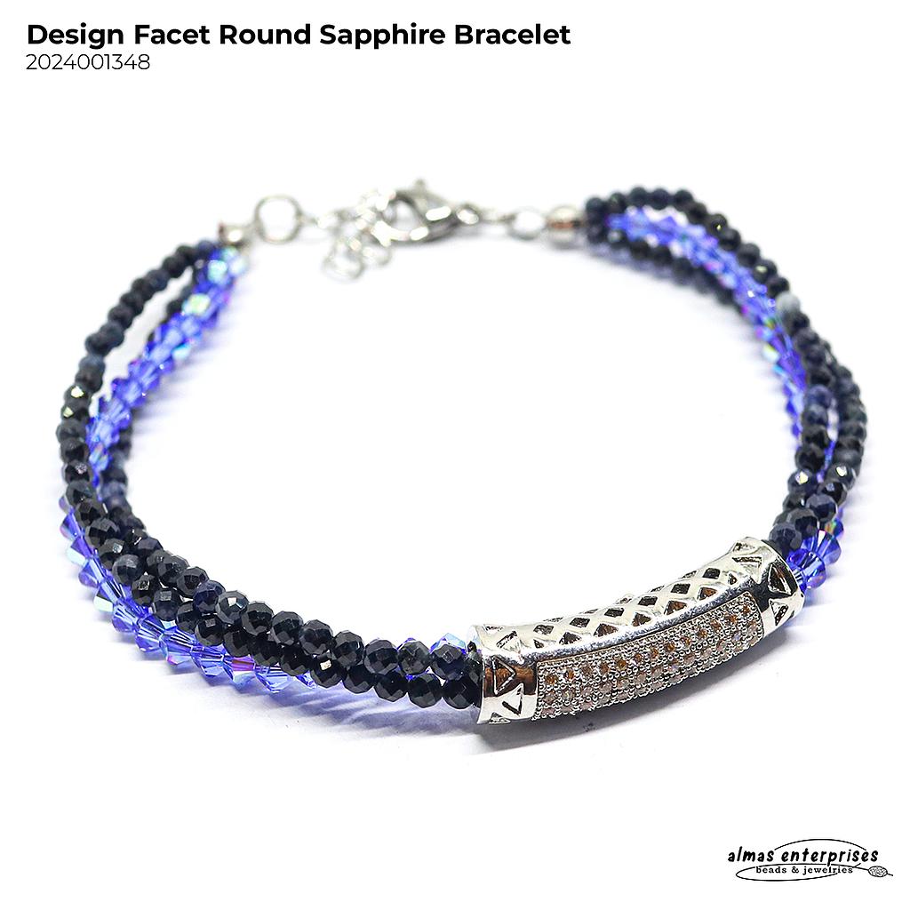 Design Facet Round Sapphire Bracelet
