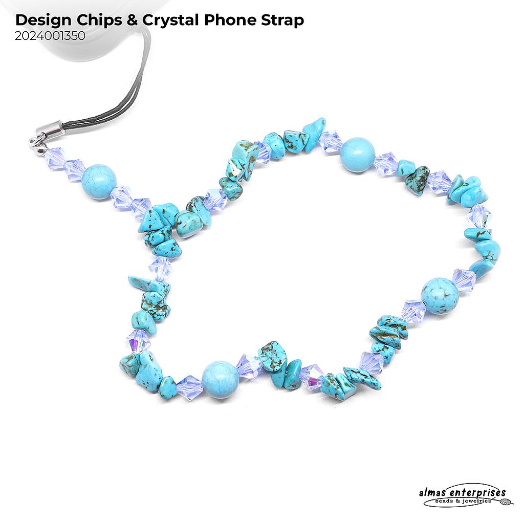 Design Chips &amp; Crystals Phone Strap