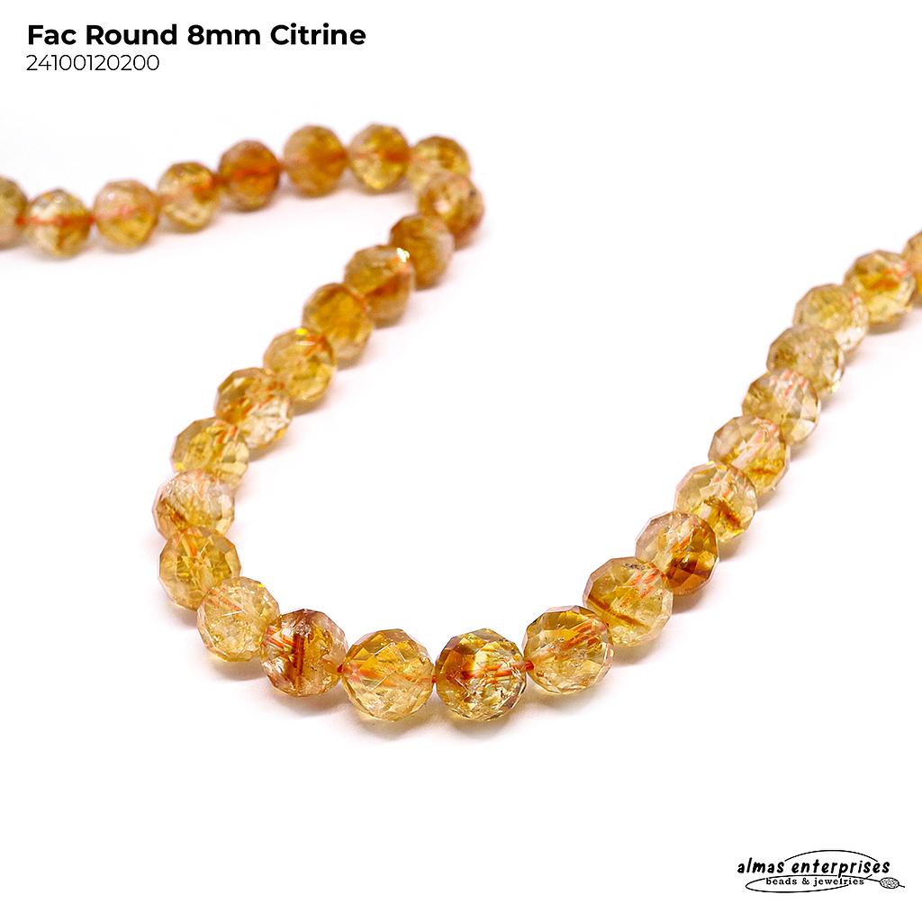 Faceted Round Citrine