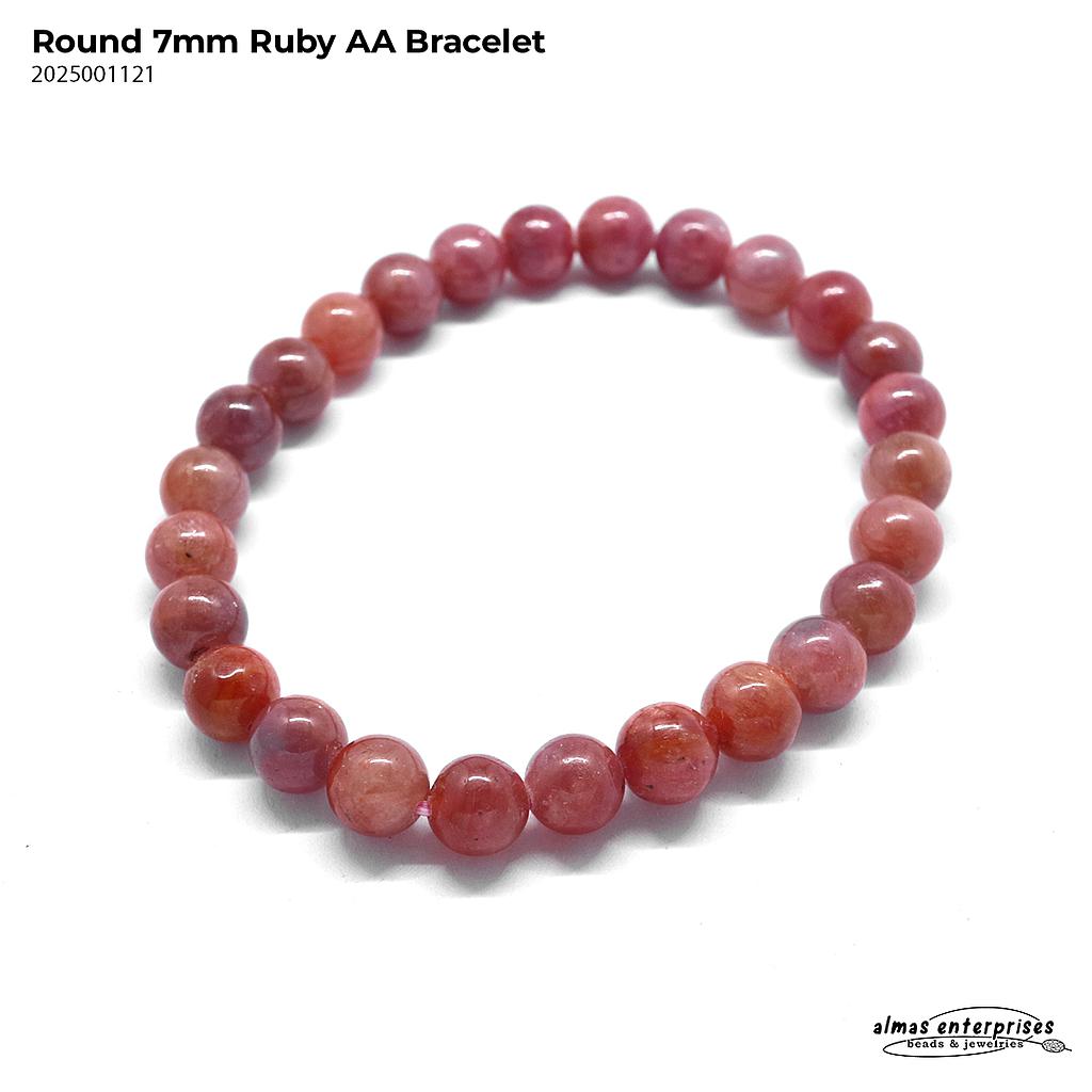Round Ruby AA Bracelet