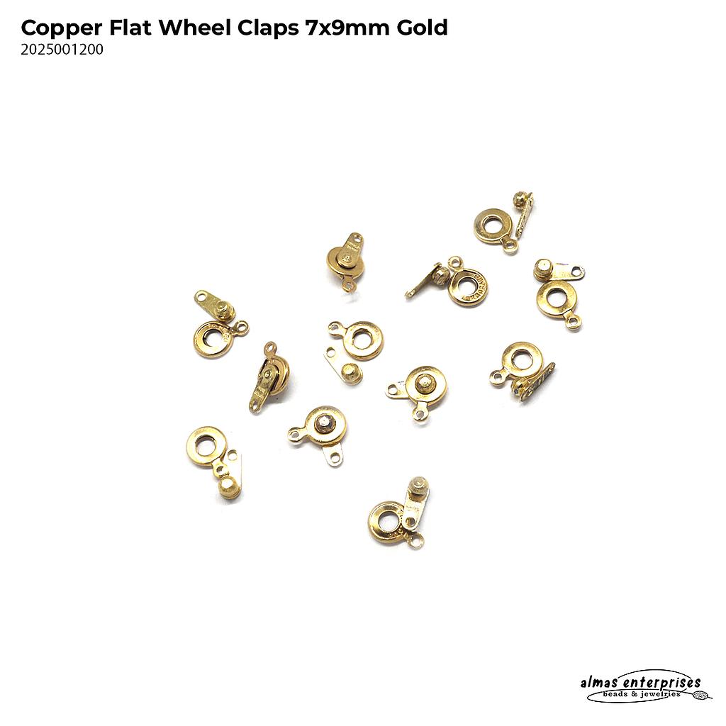 7mm Flat Wheel Gold NF Clasps