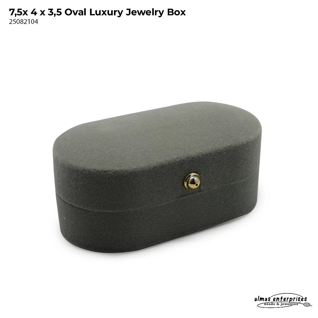 7,5x 4 x 3,5 Oval Luxury Jewelry Box