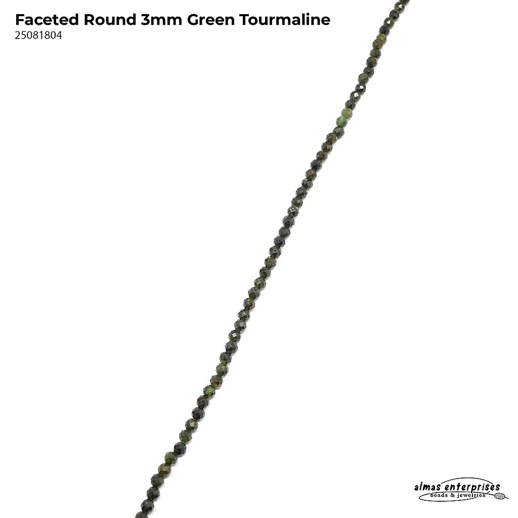 Faceted Round Green Tourmaline
