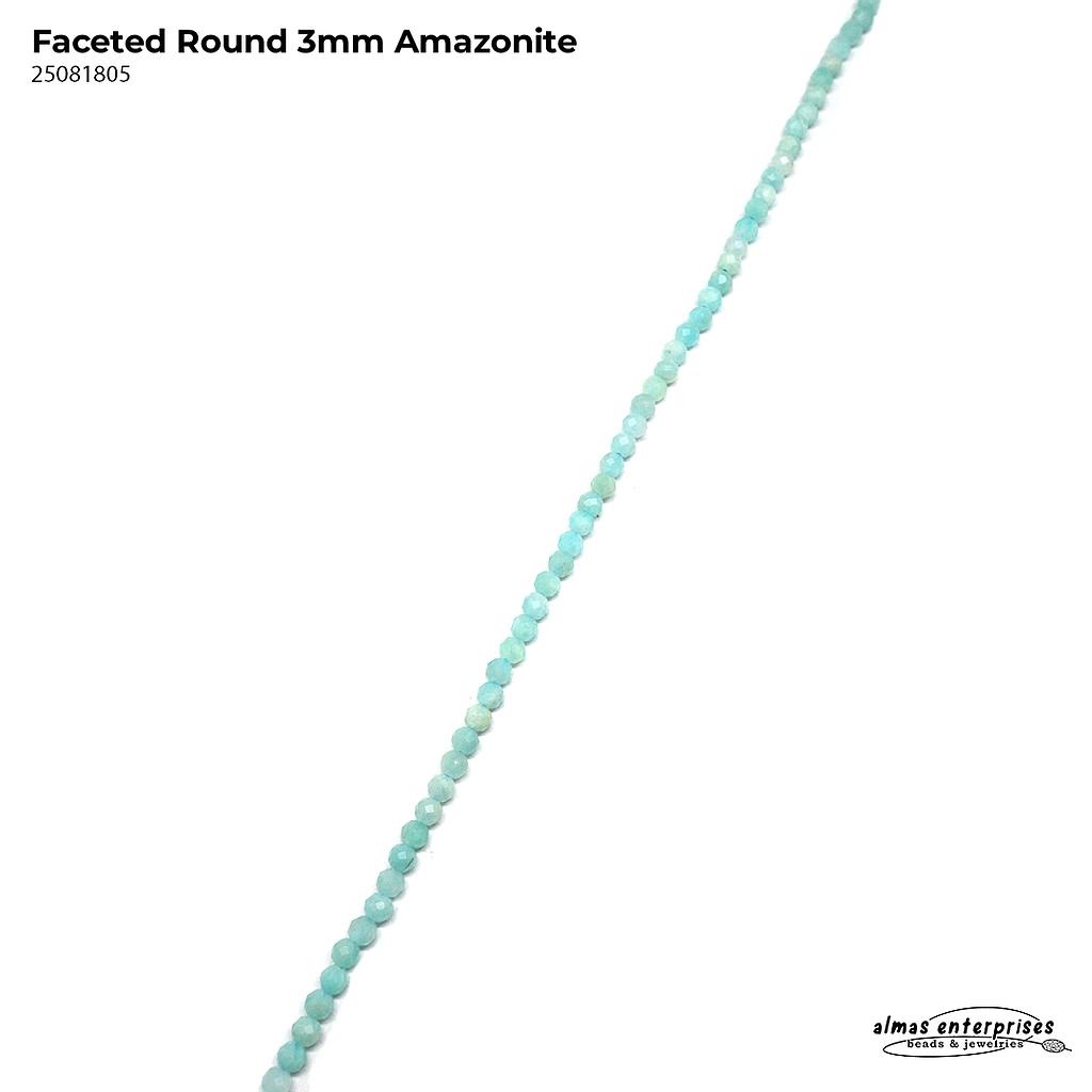 Faceted Round Amazonite