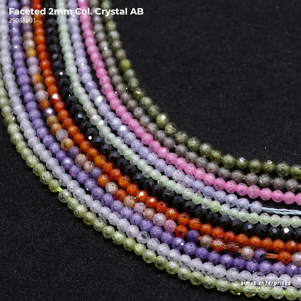 Faceted 2mm Colour AB Crystal