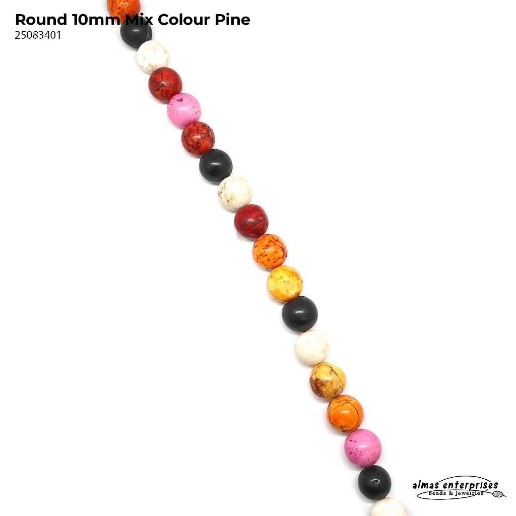 Round 10mm Mix Colour Pine