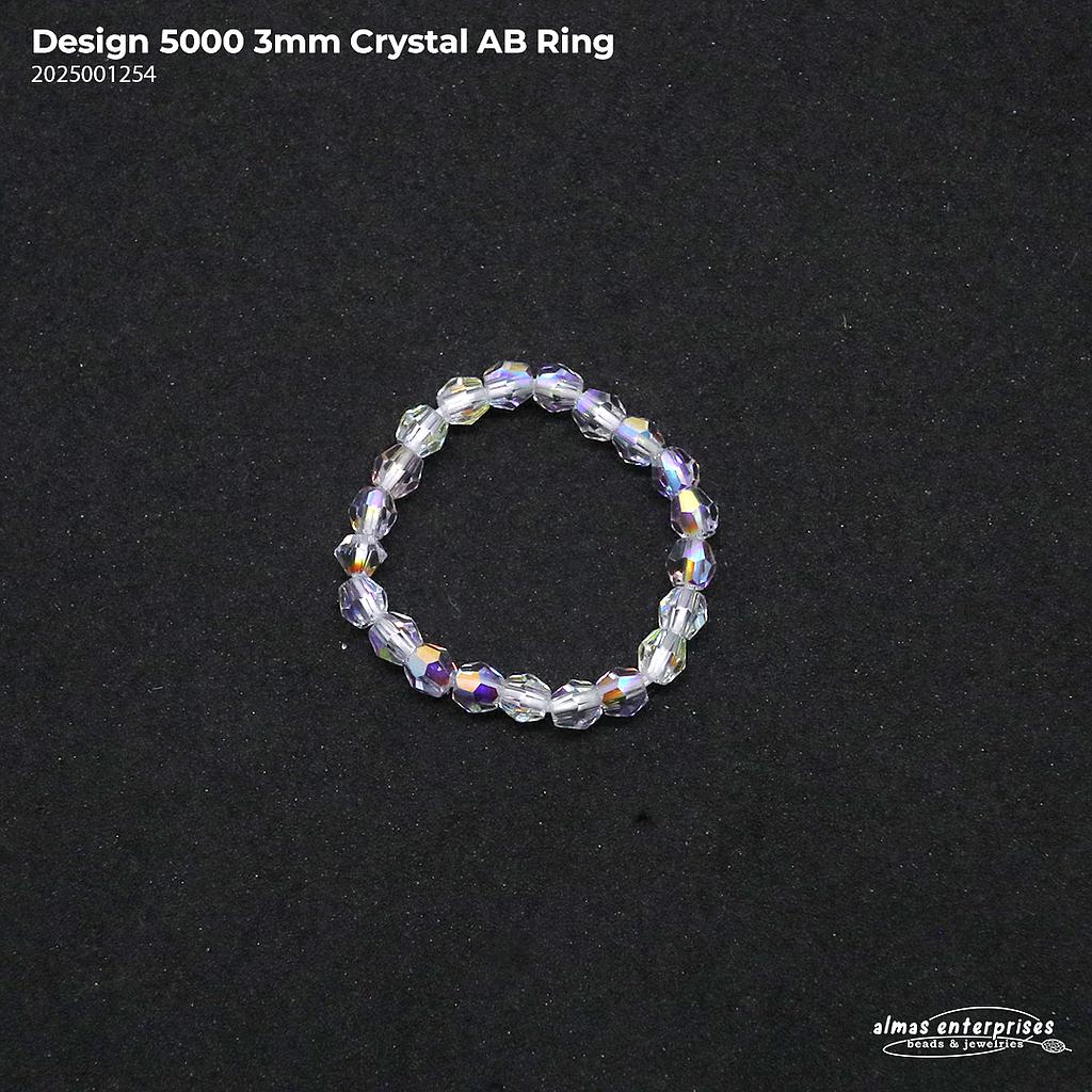 Design 5000 3mm Crystal Ring
