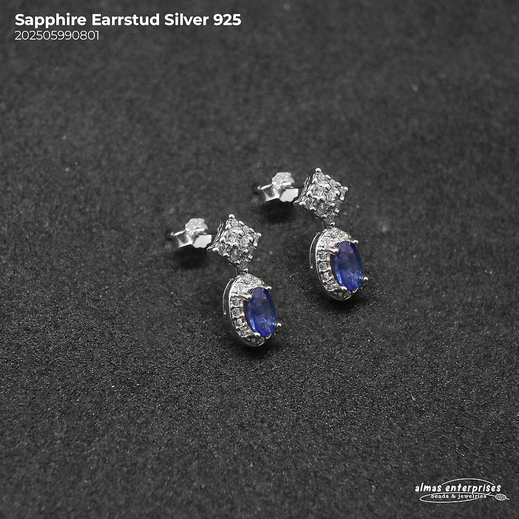 Sapphire  EarrStud Silver 925