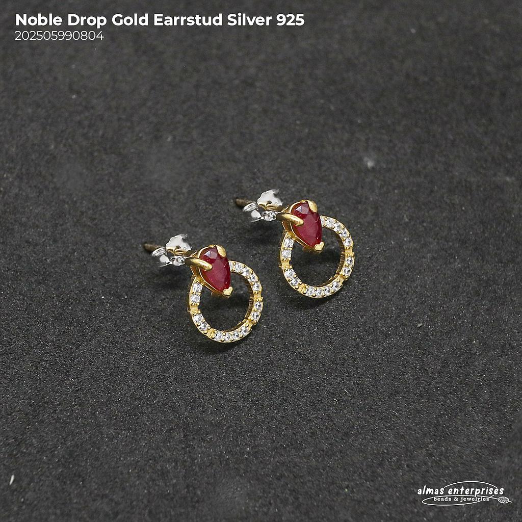 Noble Drop Gold EarrStud Silver 925