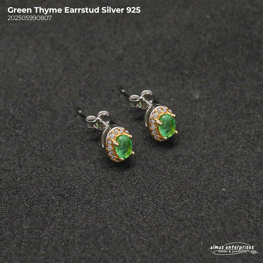Green Thyme EarrStud Silver 925