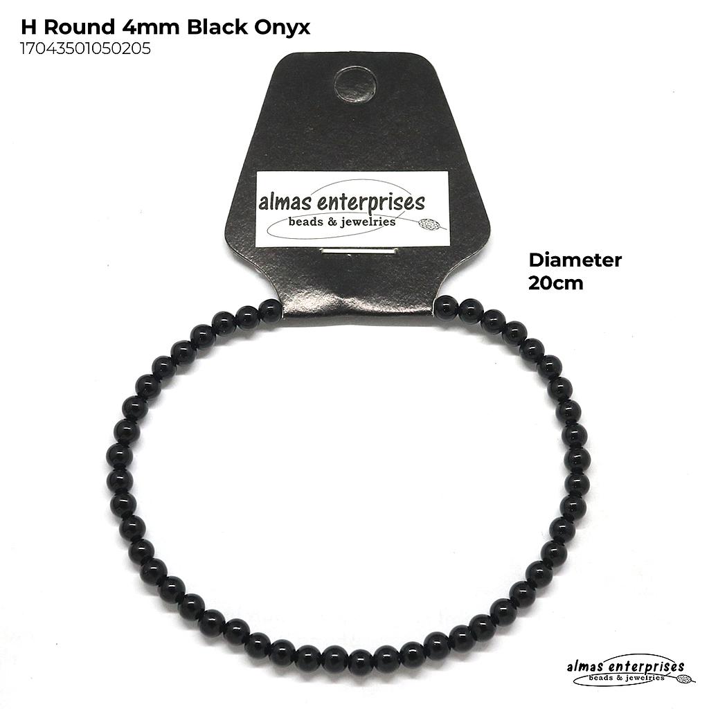 H. Round Black Onyx