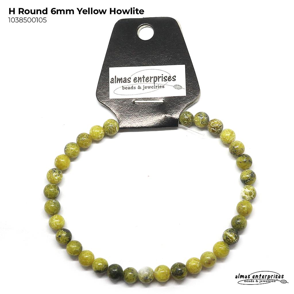 H. Round Yellow Howlite