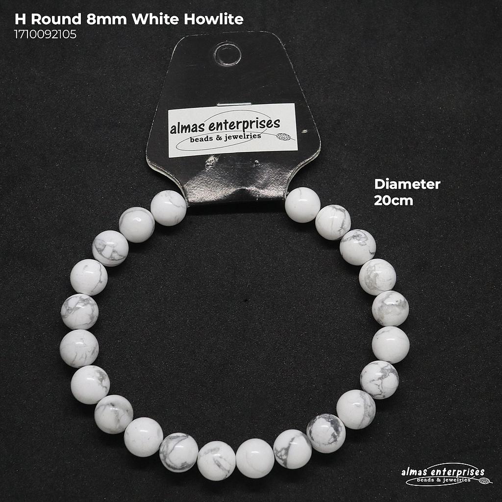 H. Round White Howlite