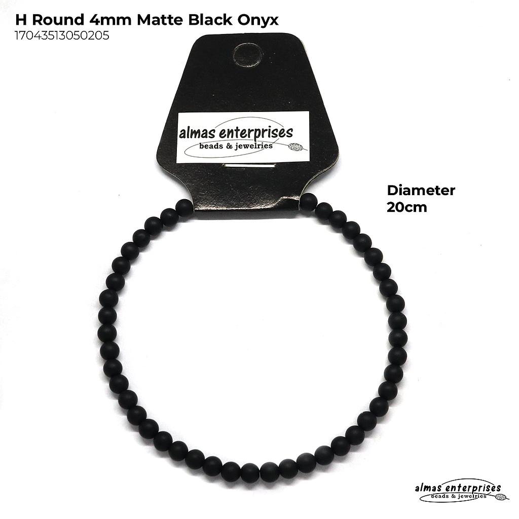 H. Round Matte Black Onyx