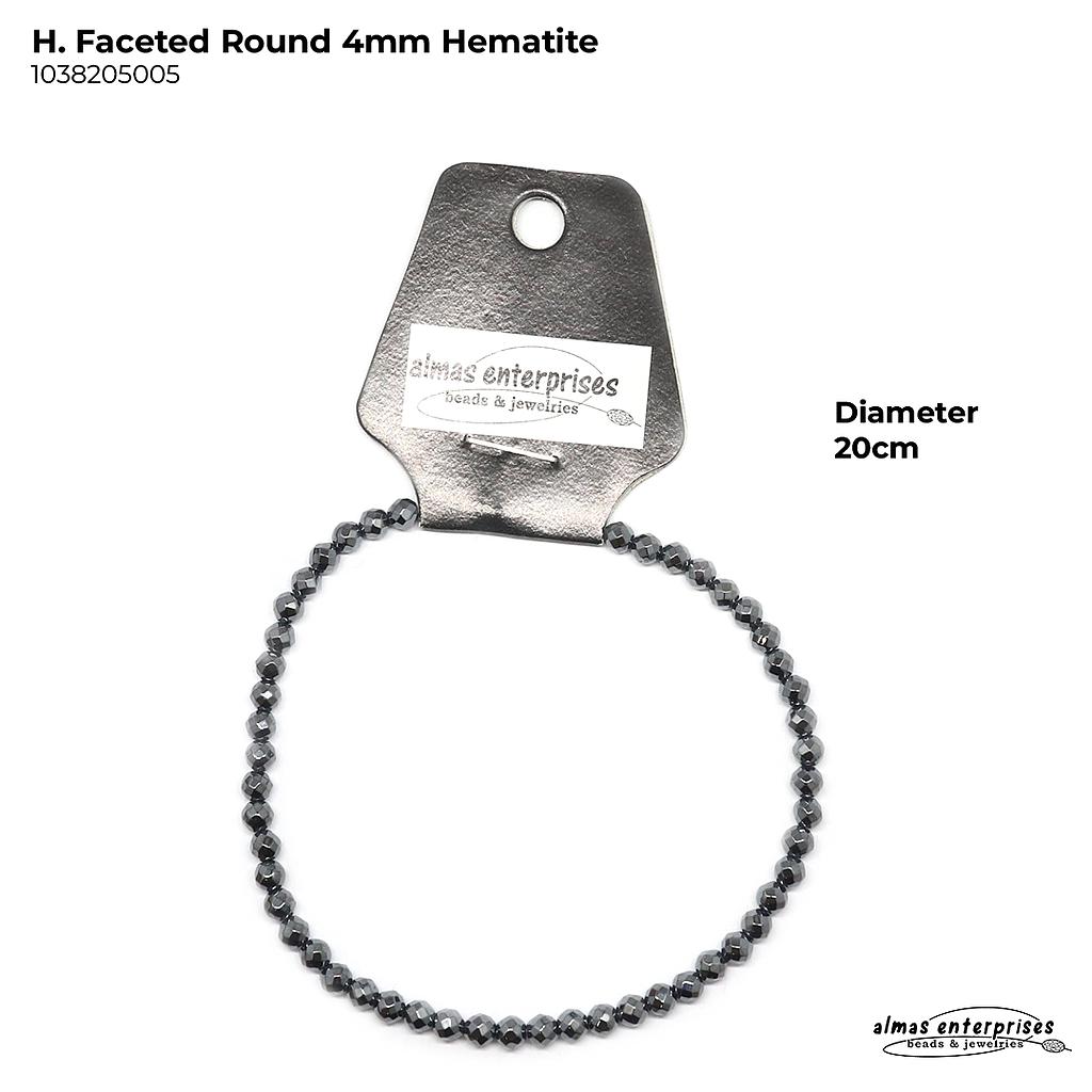 H. Faceted Round Hematite
