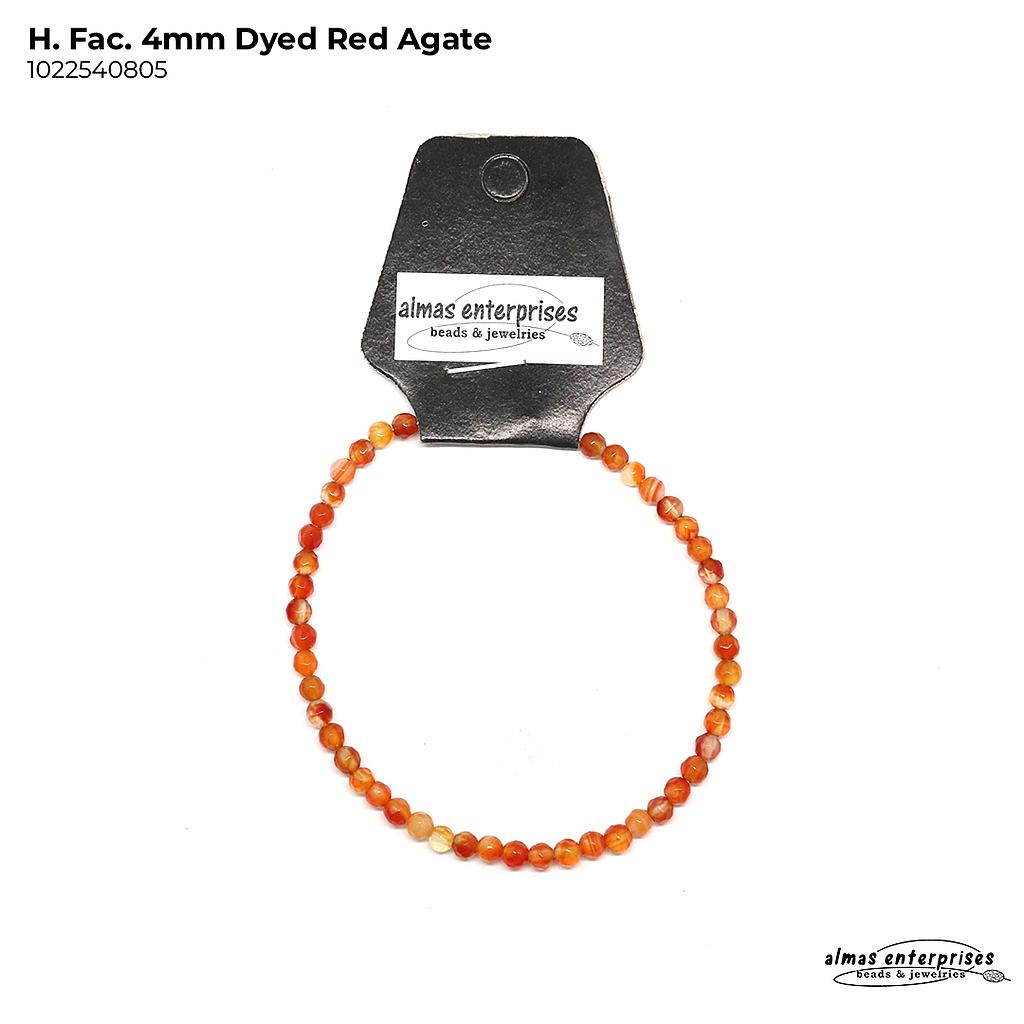 H. Faceted Round D.Red Agate