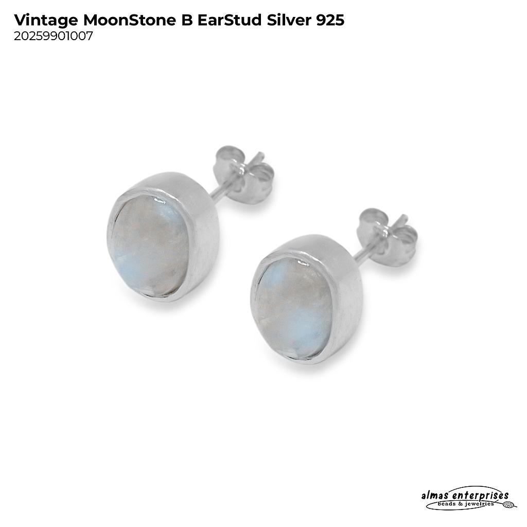 Vintage MoonStone EarStud Silver 925
