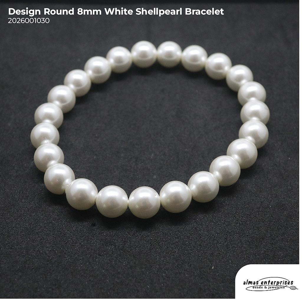 Design Round White Shellpearl Bracelet