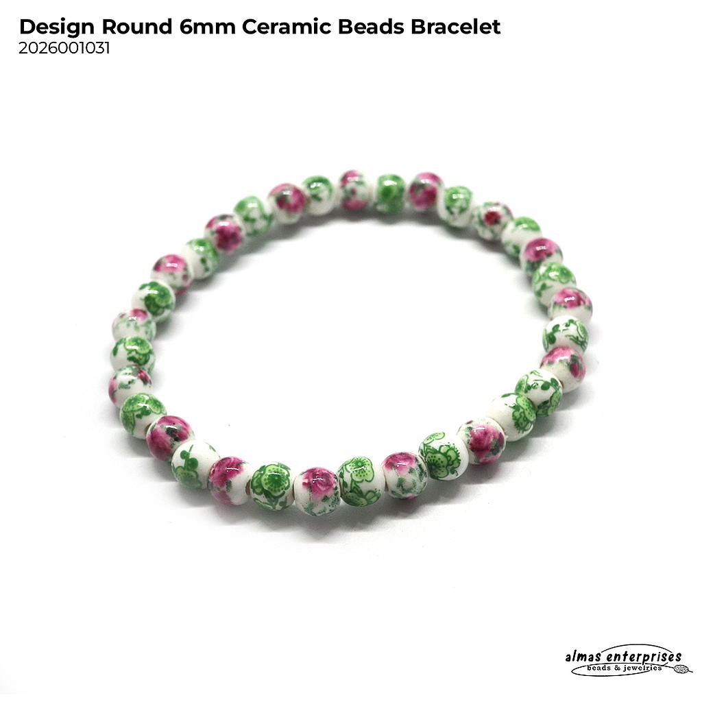 Design Round Ceramic Beads Bracelet