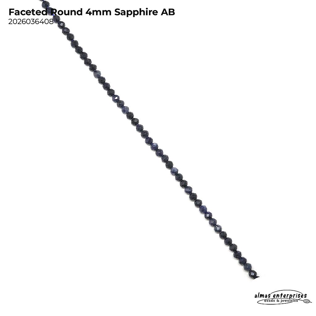 Faceted Round Sapphire AB