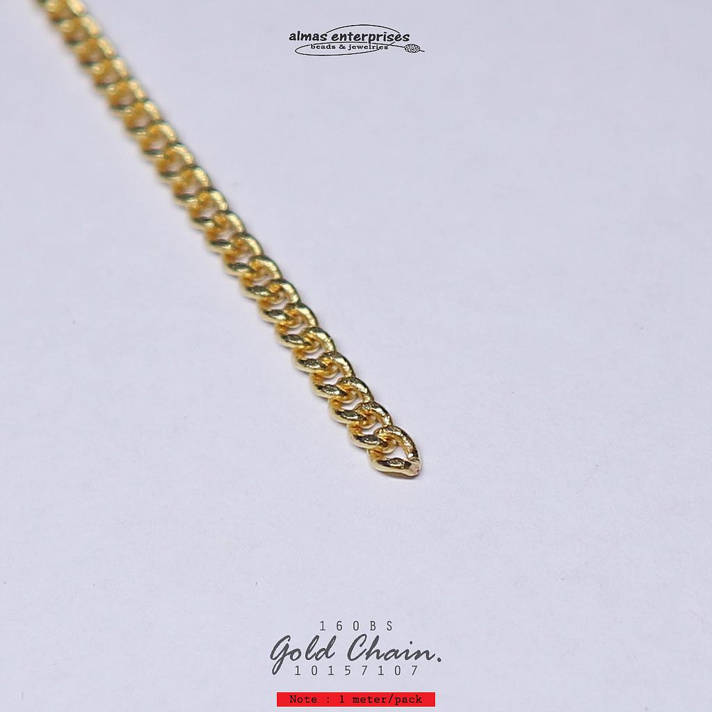 160BS Gold Chain/m