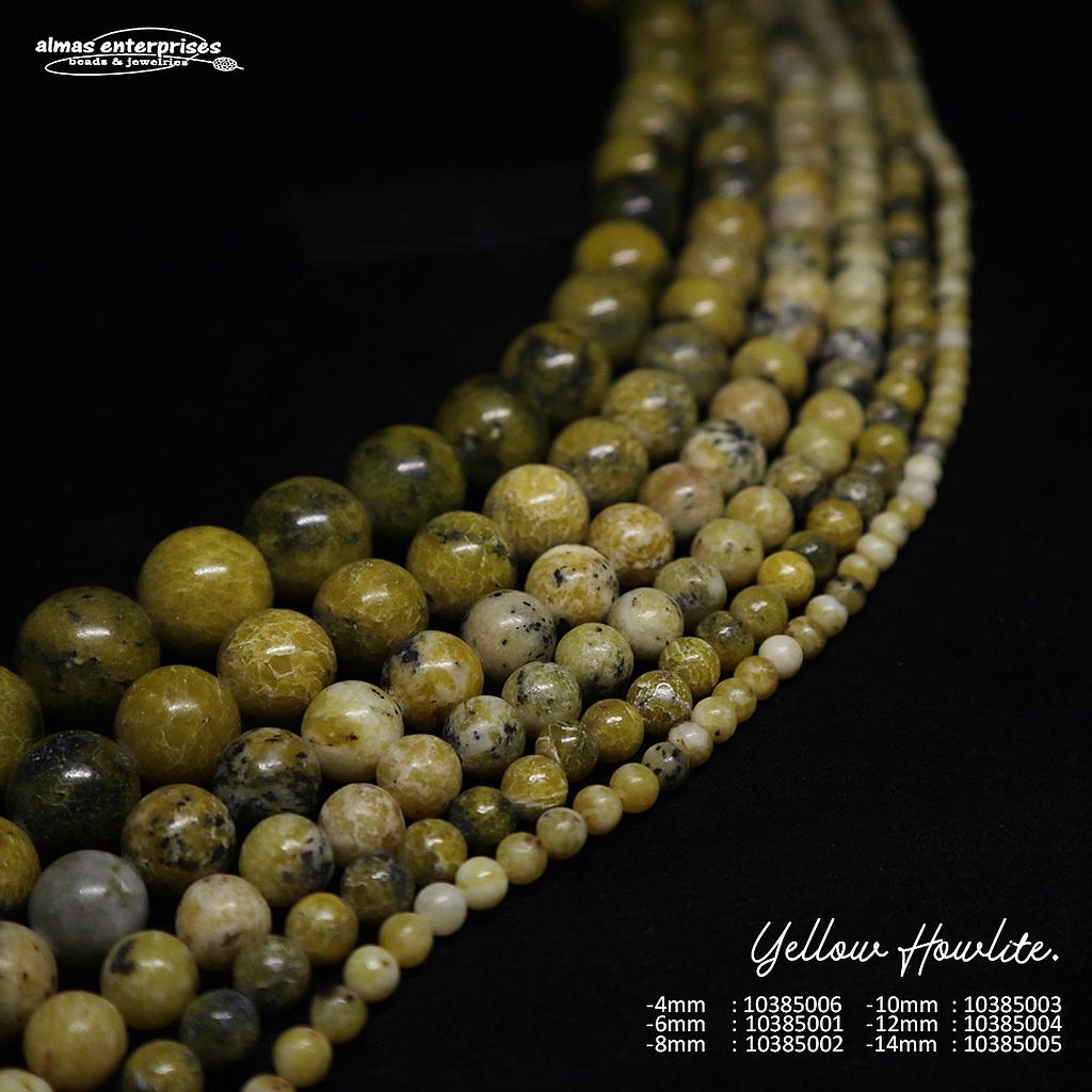 Round Yellow Howlite