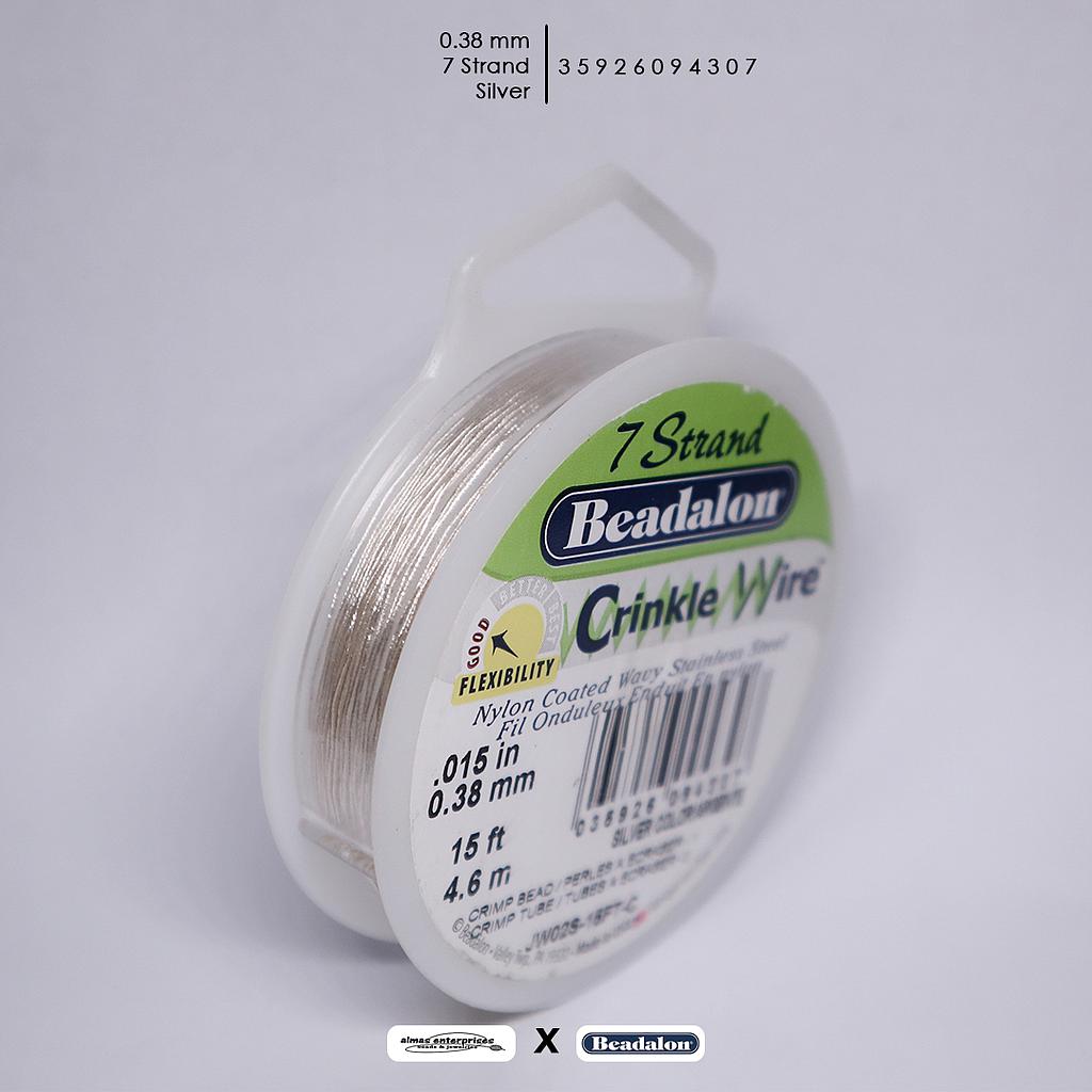 7STR CRINKLE 0.15'' SLVCLR 15''