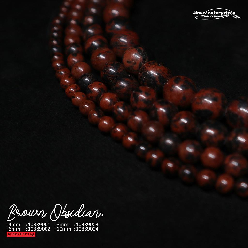 Round Brown Obsidian