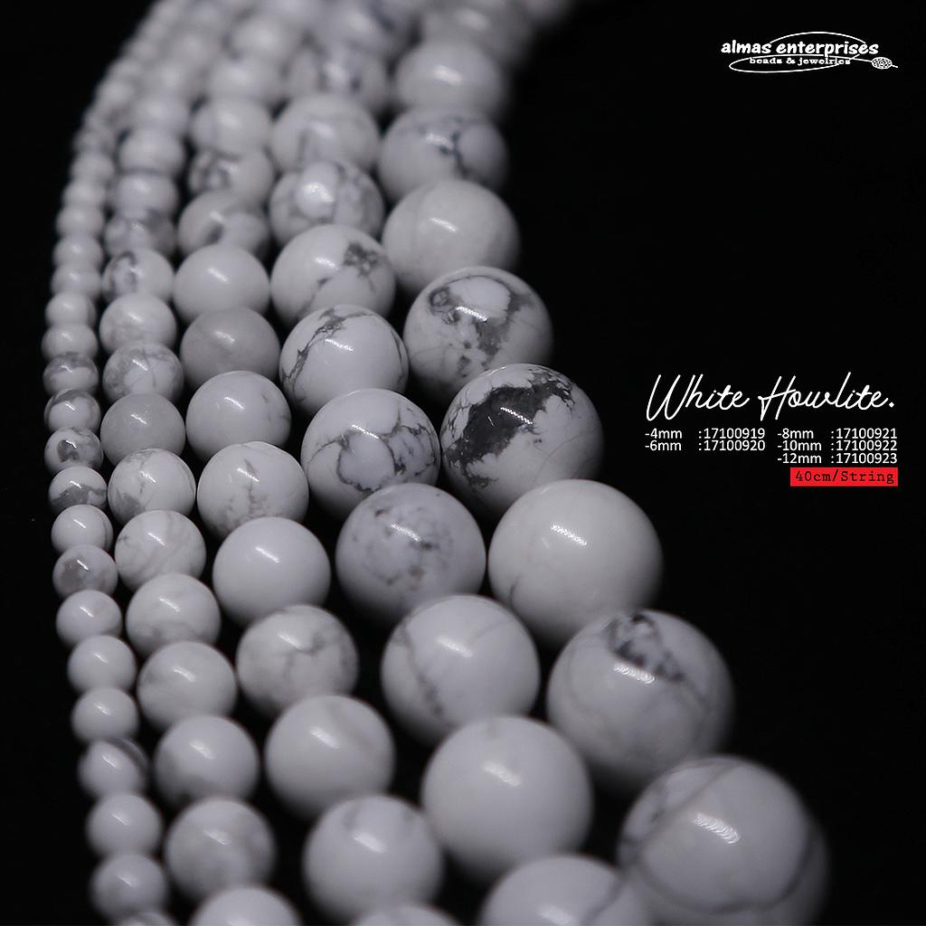 Round White Howlite