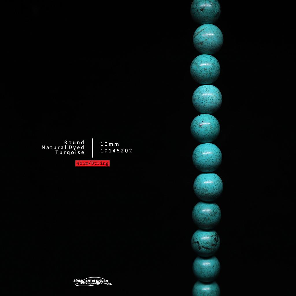 Round Nat Dyed Turquoise