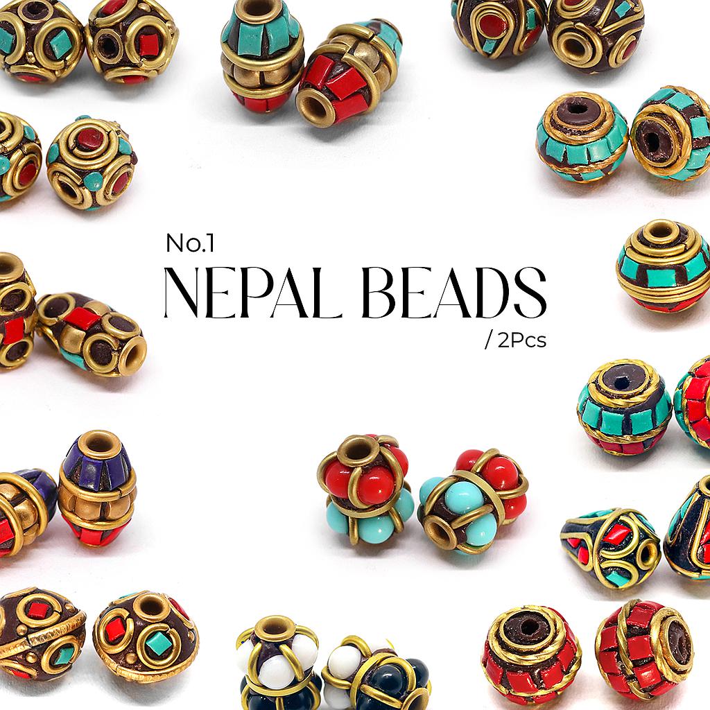 No.1 Nepal Beads/2pcs
