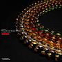 Round Oak Glass Beads