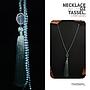 80cm Necklace With CZ Tassel