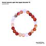 Round Natural Lt.Red Agate Bracelet