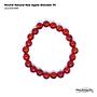 Round Nat Red Agate Bracelet