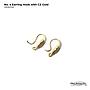 No.4 Earring Hook With CZ/pair