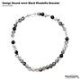 Design Round Black Rhodolite Bracelet