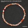 Design Round Nat. Lt. Red Agate Bracelet