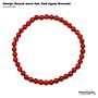 Design Round Nat Red Agate Bracelet