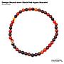 Design Round Black Red Agate Bracelet