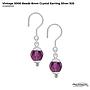Vintage Beads 8mm Crystal Earring Silver 925
