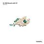 W 2008 Brooch With CZ
