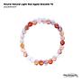 Round Natural Lt.Red Agate Bracelet