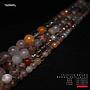 Faceted Round Brown Rutilated